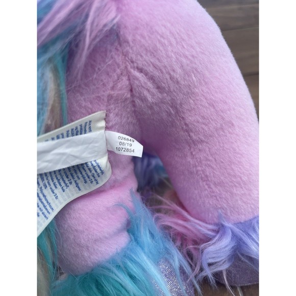 BUILD A BEAR BEARY FAIRY FRIENDS PINK UNICORN W/Rainbow Mane & Heartbeat EUC! - Picture 4 of 4